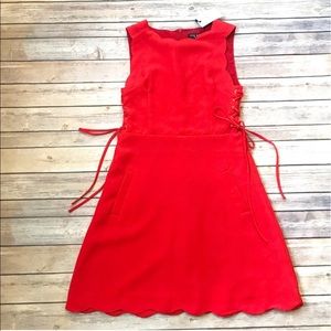 Few Moda Red Side lace dress size M.